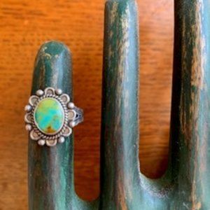 Vintage 1960s Johnny Pitchlynn Turquoise Ring